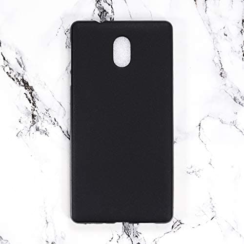 Image of TPU Phone Case Compatible with Nokia 3, Slim Shockproof Soft Cover with Anti-Scratch Design and Precise Cutouts for Full Protection (Black)