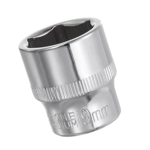 Image of Youzzei 19mm 3/8 Inch Square Drive Socket, 6 Point Metric Socket, Polishing Chrom Vanadium Alloy Steel 19mm Sockets 3/8" Drive for Car Repair Mechanical Maintenance Home Use