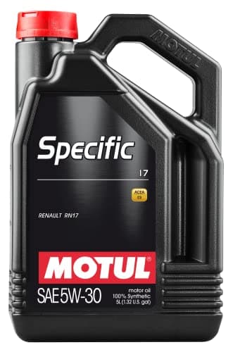 Image of Motul 109841 | Motul Specific Fully Synthetic Car Engine Oil - Lubricant Compatible With RENAULT Petrol & Diesel Engines | 100% Synthetic | Viscosity SAE J 300, 5W-30 | 5 Litres