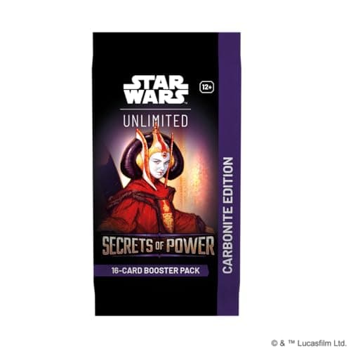 Image of Asmodee Star Wars: Unlimited TCG Secrets of Power Carbonite BOOSTER PACK - Premium Variant Cards & Exclusive Prestige Cards, Ages 12+, 2+ Players, 20 Minute Playtime