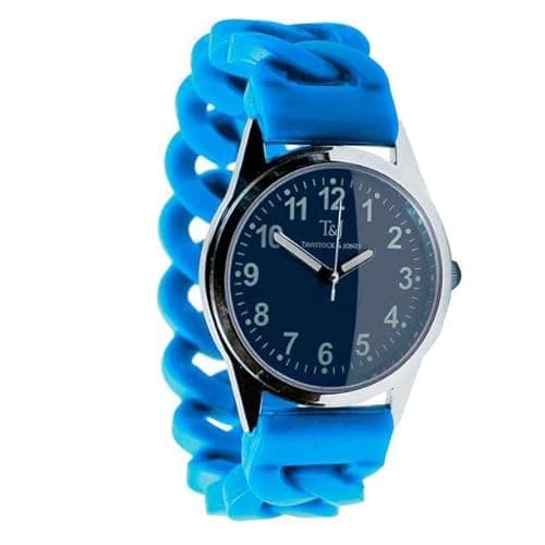 Image of T&J Tavistock & Jones Ladies Watch (Royal Blue) Stretch Bracelet Wrist Watch for Women, Easy to Read Analog Quartz Ladies Watches, Dia. 30mm, Watches for Women - Fully Guaranteed