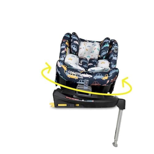 Image of Cosatto All in All Rotate 360° Swivel Spin Car Seat - Group 0+123, 0-36 kg, 0-12years, ISOFIX, ERF, Anti-Escape (Beep Beep)