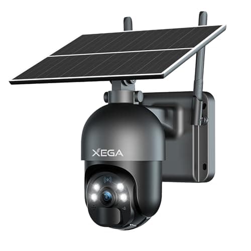 Image of Xega 4G LTE Security Camera No WiFi, 2K Super HD Solar Powered Wireless Outdoor 4G Security Camera, PIR Motion Sensor, Night Vision, 2 Way Talk, SIM Card Included