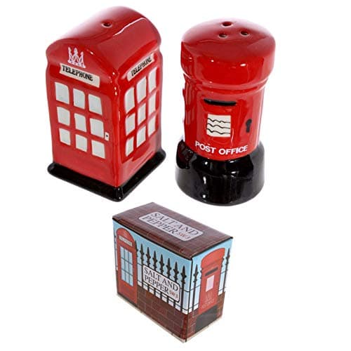 Image of Novelty Ceramic Telephone and Letterbox Salt and Pepper Set