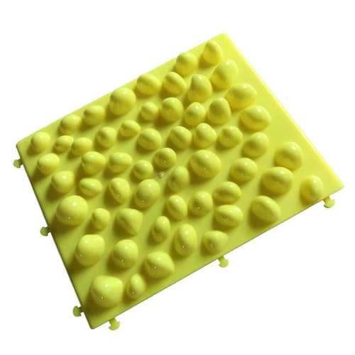 Image of Zanthicia Massage Mattress Pebble Massage Mat Eco-Friendly Safe Promotes Health And Relieves Stress Acupressure Mat Cushion Friend Foot Yoga, Yellow, 37x29.5x3.2cm