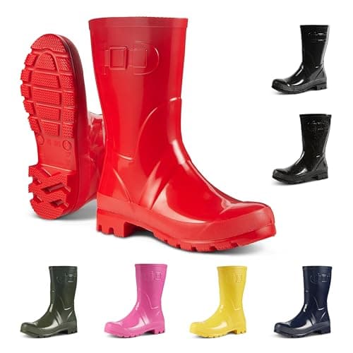 Image of JUJU Womens Boots, Waterproof Ladies Wellies, Comfy and Stylish Fit, Easy Slip On, Womens Wellington Boots UK Sizes 3-8