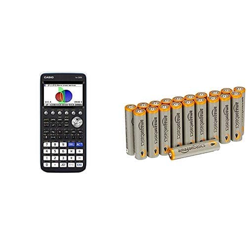 Image of CASIO FX-CG50 Graphic Calculator & Amazon Basics AAA Performance Alkaline Batteries [Pack of 20] - Packaging May Vary