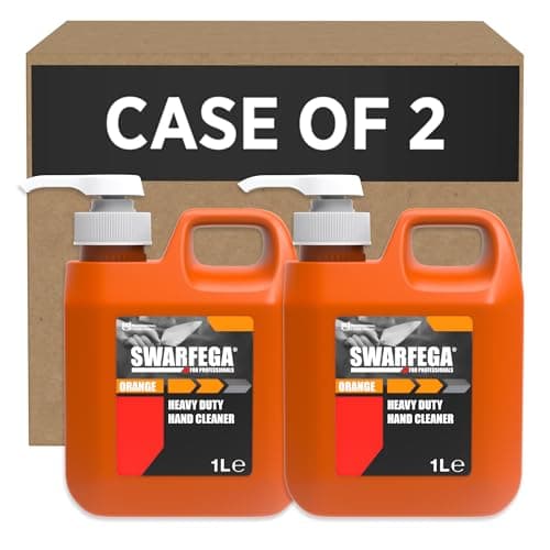 Image of Swarfega Orange 2x1L Pump – Heavy Duty Hand Cleaner with Non‑Abrasive Scrubbing Agents, Solvent‑Free, Removes Oil & Grease, Hygienic Pump System – For professional use