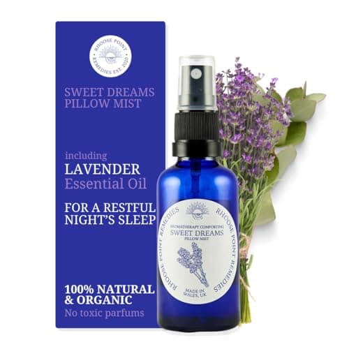Image of Organic Lavender Sleep Pillow Spray Mist (100ml) - Calming Essential Oils aid Sleeping & Anxiety - Suitable for Adults and Children. - Vegan Friendly - Cruelty Free - Organic - Made in the UK
