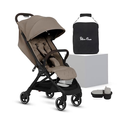 Image of Silver Cross - Clic 2 Compact Stroller, Travel Bag & Snack Tray - Travel Stroller for Life On The Go - Foldable & Lightweight - Suitable from Birth to 4 Years - Cobble
