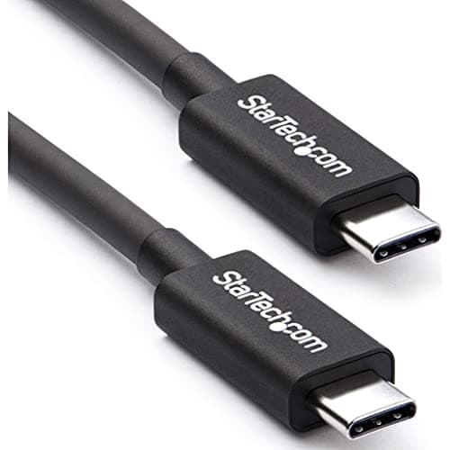 Image of StarTech.com 50cm (1.6ft) Passive Thunderbolt 3 Cable, 40Gbps, 100W PD, 4K/5K Video, Thunderbolt Cable, Compatible with USB4/DP Alt Mode, Thunderbolt 4, USB 3.2/Type-C (TBLT34MM50CM)