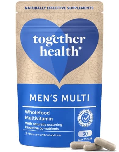 Image of Men’s Multi VIT & Mineral – Together Health – Specially Formulated for Men – 22 Nature-Based Nutrients – Vegan Friendly – Made in The UK – 30 Vegecaps