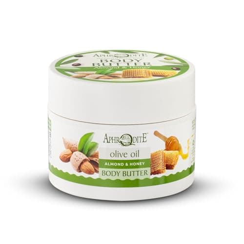 Image of Aphrodite Comforting Body Butter with Almond & Honey - Organic Olive Oil Infused Body Butter to Support Skin Texture and Fight Free Radicals (200 ml / 6.76 oz)
