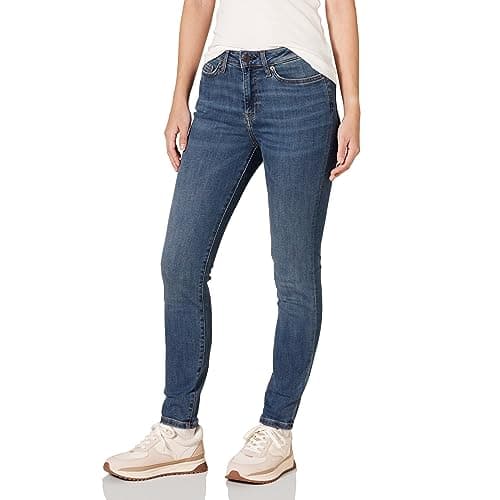 Image of Amazon Essentials Women's High-Rise Skinny Jeans - Discontinued Colours, Medium Wash, 16