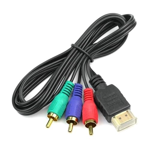 Image of AYMBH HDMI to RCA TV Cable 1M (3FT) HDMI Male to 3 RCA Male AV Component Cable for Video/Audio Transmission 1080P Support for HDTV, Blu-ray, Game Consoles Durable, Gold-Plated Connectors Crisp Signal