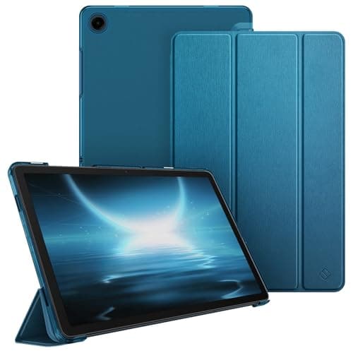 Image of FINTIE Case for Samsung Galaxy Tab A11+ Plus 2025/ A9+ Plus 11 inch 2023, Model (SM- X230/ 236B/ X210/ X216/ X218), Lightweight Translucent Frosted Back Cover, Peacock Blue