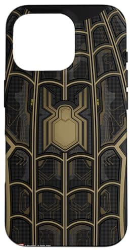 Image of Marvel Spider-Man No Way Home Black and Gold Suit Case for iPhone 16 Pro