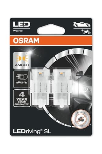 Image of OSRAM LEDriving® SL, ≜ W21W, Amber, LED signal lamps, Off-road only, non ECE, Double Blister