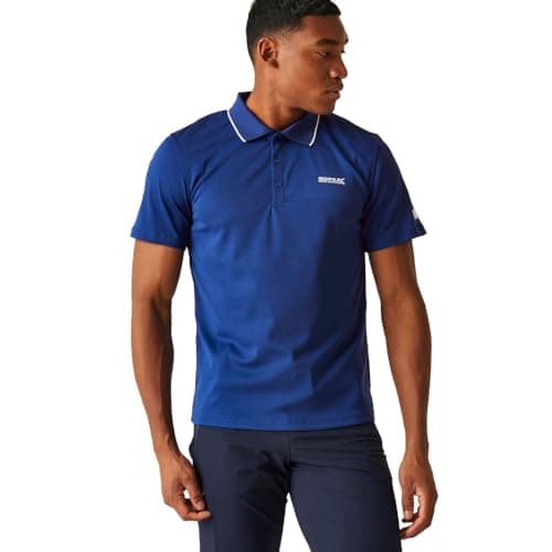 Image of Regatta Mens Maverick V Quick Drying Wicking Polo Shirt