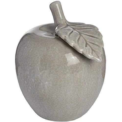 Image of MAISONICA Huge 23cm Antique Grey Large Ceramic Apple Shelf Sitter Ornament Decoration