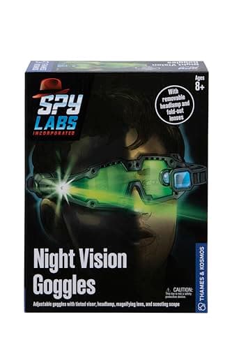 Image of Thames & Kosmos Spy Labs Night Vision Goggles | Detective Toy with Removable Headlamp & Fold-Out Lenses | Ages 8+ | STEM Spy Gear for Kids | Boost Observational Skills with Nighttime Missions