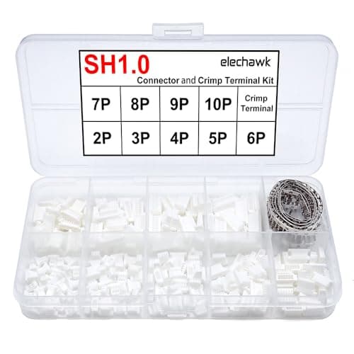 Image of SH1.0 Connectors and Crimp Terminal kit Compatible with JST SH Connectors Plugs 1.0mm Pitch for I2C Qwiic Stemma QT Wire Flight Controller F405 H7