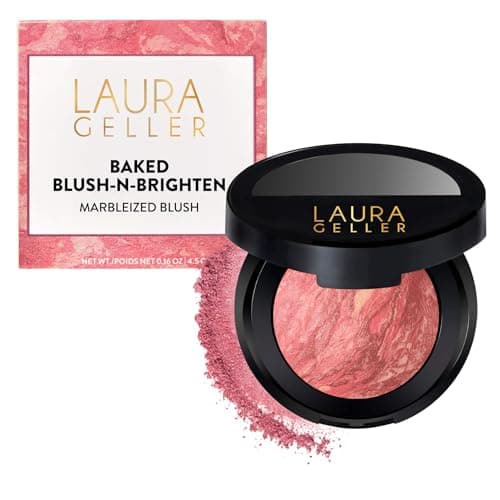 Image of LAURA GELLER NEW YORK Baked Blush-n-Brighten Marbleized Blush for Cheeks - Natural Finish - Buildable Color (111 Summer Orchid)