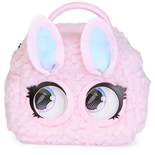 Image of Purse Pets Micros, Fuzzy Bunny BB Stylish Small Purse with Eye Roll Feature, Kids’ Toys for Girls Aged 5 and above
