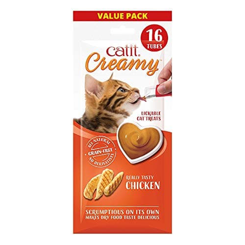 Image of Catit Creamy Treats Chicken 4*10g- 4pk (16 tubes)