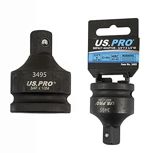 Image of Impact Socket Adaptor Reducer 3/4 Inch F to 1/2 Inch M US Pro 3495