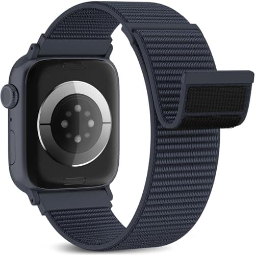 Image of Higgs Nylon Loop Sport Strap Compatible with Apple Watch Straps for Women Men 44mm 40mm 38mm 41mm 42mm 45mm 46mm 49mm, iWatch Wrist Band for Series 11 10 9 8 7 6 5 4 SE Ultra 3 2 1, Breathable & Soft