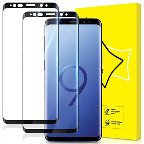 Image of GiiYoon-2 PACK Screen Protector for Samsung Galaxy S9 Tempered Glass [HD Full Coverage] [Easy Installation] [3D Curved Edge] [Scratch Resistant] [9H Hardness] Protective Film