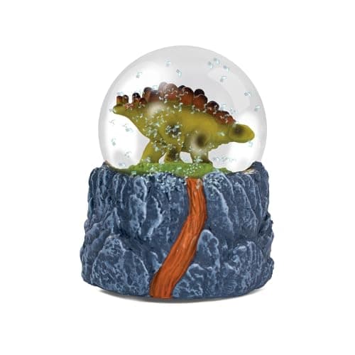 Image of Water Globe - Stegosaurus from Deluxebase. Decorative Snow Globe Ornament with Dinosaur Figurine, Glass Glitter Dome with Resin Base, Novelty Home Decor Display Piece.