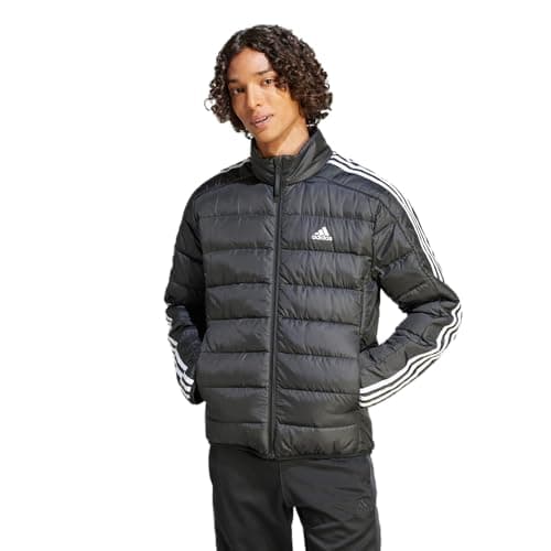 Image of adidas Men's Essentials 3-Stripes Light Down Jacket, Black, S