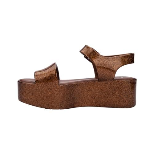 Image of Melissa Mar Women's Sandals - Platform Sandals for Women, Wedge Sandals, Dressy Summer Sandals, Women's Jelly Shoes, Bronze/Brown, 6 UK