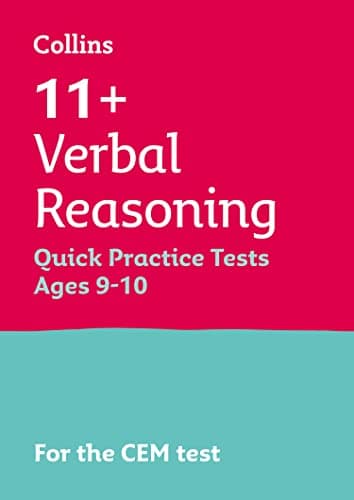 Image of 11+ Verbal Reasoning Quick Practice Tests Age 9-10 (Year 5): For the 2025 CEM Tests (Collins 11+ Practice)