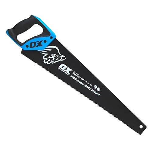 Image of OX Pro Easy Start Handsaw 550mm/22in, Superfine 13TPI Cutting Teeth, Teflon Coated Blade, 8TPI & 65NM Blade-Configuration for Razor Sharp Cuts, Ergonomic Soft Handle with TPR Insert, OX-P133855