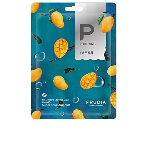Image of FRUDIA. My Orchard Facial Mask with Mango Extract. Aqua Ampoule. Purifying effect. Nourishes and softens rough skin. Non-sticky feel. Content 20 ml.