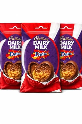 Image of 3 Packs Cadbury Dairy Milk Miniature Daim Chocolate Easter Egg Bag, Perfect for Easter Egg Hunts, 77g Friends & Family Perfect For Easter Egg Hunt Great Gift For Kids & Adults School Offices