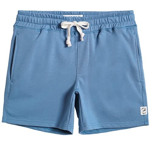 Image of MaaMgic Mens Athletic Gym Shorts 5.5" Elastic Waist Casual Sweat Shorts Men Pocket Pajama Jogger Workout Short Sweatpants,Force Blue,M