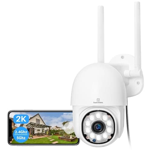 Image of Outdoor Home 2.4G/5G WiFi Surveillance Security Cameras, with Two-way Audio, Motion Detection, Color Night Vision, Family Sharing, IP66Waterproof, 360°View, Cloud Storage/SD Card Storage (3MP)