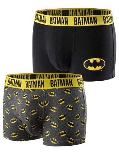 Image of soxo DC Comics The Batman Mens Boxers Shorts Underwear Man Gift Men Cotton Trunks Black Briefs M 2 Pieces Batman 2