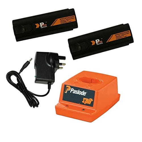 Image of 2x Replacement Battery 6V 1.5ah (Pro Series) For Paslode Nailers + Paslode Charger Base + Wall Charger