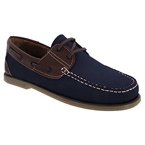 Image of DEK Boat shoes Boys, Navy Blue Brown, 8 UK