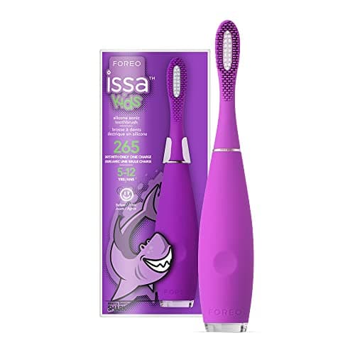 Image of FOREO ISSA kids 5-12 Electric Sonic Toothbrush, Medical-grade Silicone + PBT Polymer Bristles, 6-months Replaceable Brush Head, 265 Uses/USB Charge, Smile Helpers, FDA Approved, 2-year Warranty