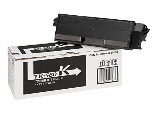 Image of Kyocera Toner Cartridge TK-580 K - BLACK - 3.500 Pages Standard Capacity Genuine Premium Printer Toner - 1T02KV0NL0 - 0T2KVANL - for FS-C5100DN / FS-C5150DN / ECOSYS P6021cdn