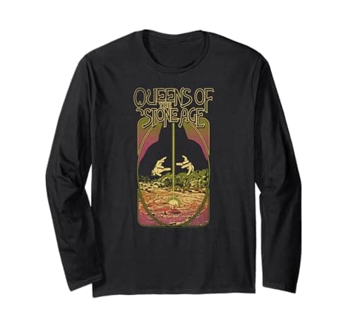 Image of Official Queens of The Stone Age Logo Band Stoner Rock Retro Long Sleeve T-Shirt
