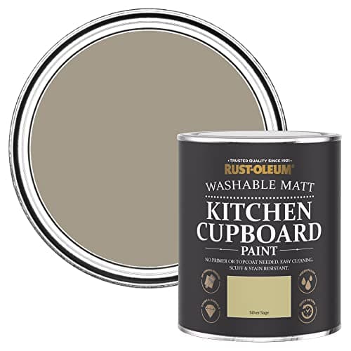 Image of Rust-Oleum Beige Kitchen Cupboard Paint in Matt Finish - Silver Sage 750ml