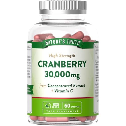 Image of Cranberry Capsules | 30,000mg | High Strength Cranberry with Vitamin C | 50:1 Extract | Supplement for Women & Men | 60 Vegan Capsules (Not Tablets) | Nature's Truth