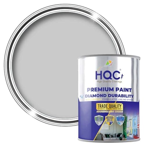 Image of HQC Weather Shield Masonry Paint - Dove Grey - 5 Litre | Exterior Paint Suitable For All Outdoor Bricks, Concrete & Patios | Storm-Proof - Weatherproof Technology | Durable Matt Emulsion